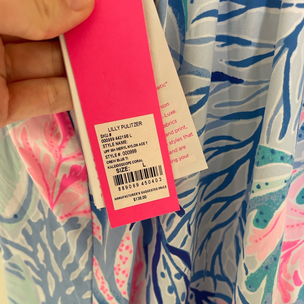 NWT Lilly Pulitzer Meryl Nylon Ace Tennis Dress in Kaleidoscope Coral - Picture 5 of 5